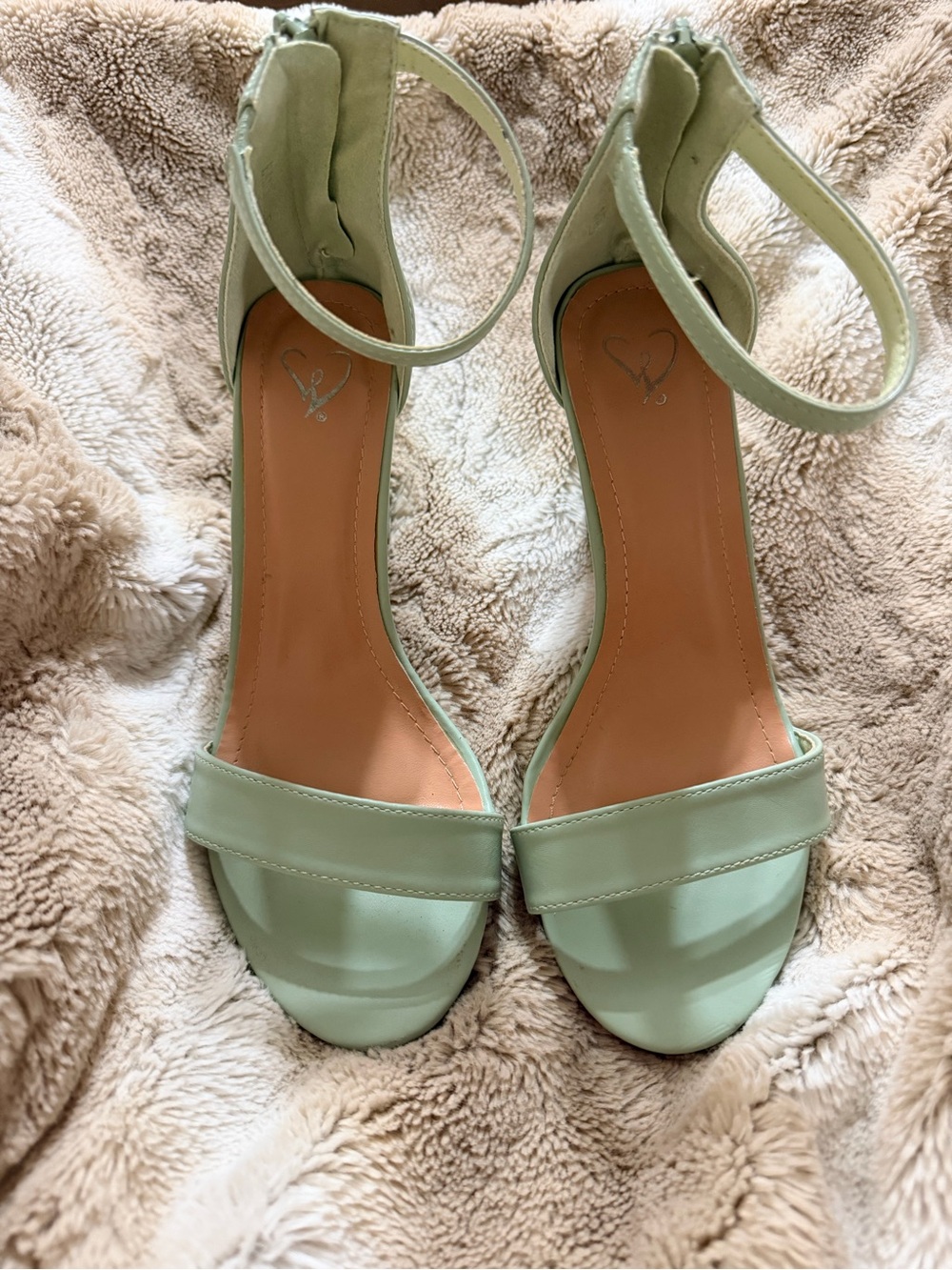Women's Ankle-Strap Sandals in Mint Green